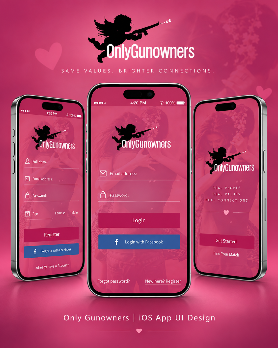 Only Gunowners iOS App UI project preview